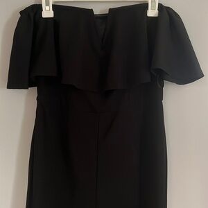 Black strapless jumpsuit